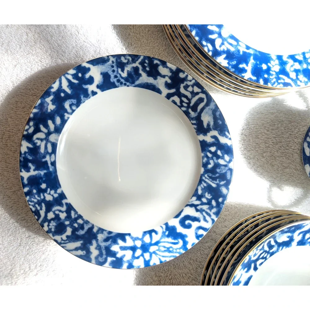 Ralph Lauren Round Hill SET 6 + Sugar Bowl SALAD BREAD & BUTTER SAUCERS Total 37